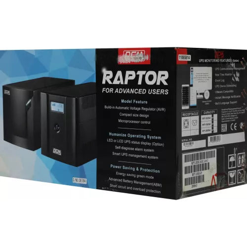 Источник бесперебойного питания Powercom Raptor RPT-2000AP 1200Вт 2000ВА черный