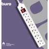 Сетевой фильтр Buro 600SH-16-1.8-W 1.8м (6 розеток) белый (коробка)