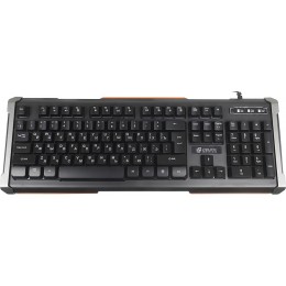 Клавиатура Оклик 717G BLACK DEATH черный/оранжевый USB Multimedia for gamer LED (476395) кабель 1.5м