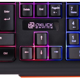 Клавиатура Оклик 717G BLACK DEATH черный/оранжевый USB Multimedia for gamer LED (476395) кабель 1.5м