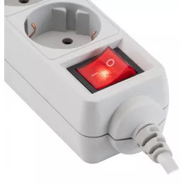 Сетевой фильтр PC Pet AP01006-1.8-G 1.8м (5 розеток) серый (пакет ПЭ)
