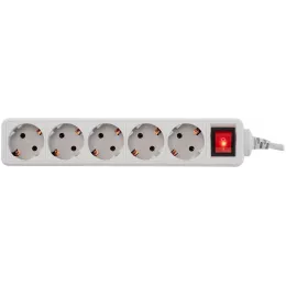 Сетевой фильтр PC Pet AP01006-1.8-G 1.8м (5 розеток) серый (пакет ПЭ)