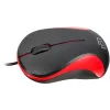 Мышь Оклик 115S черный/красный оптическая 1200dpi USB для ноутбука 3but (711637)