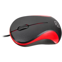 Мышь Оклик 115S черный/красный оптическая 1200dpi USB для ноутбука 3but (711637)