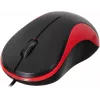 Мышь Оклик 115S черный/красный оптическая 1200dpi USB для ноутбука 3but (711637)