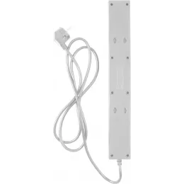 Сетевой фильтр Buro BU-SP3_USB_2A-W 3м (6 розеток) белый (коробка)