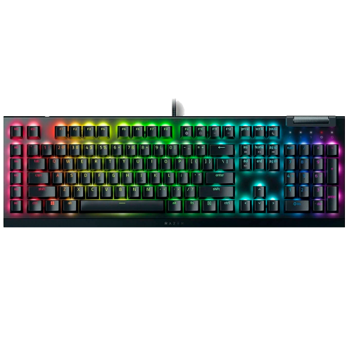 Клавиатура Razer BlackWidow V4 Green Switch механическая черный USB Multimedia for gamer LED (RZ03-04700800-R3R1) кабель 2м