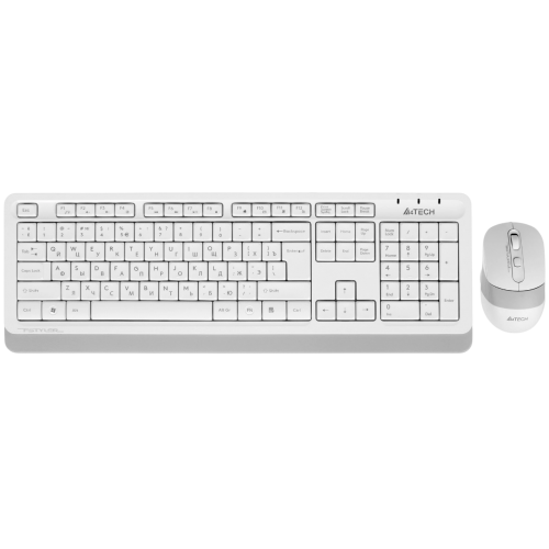Клавиатура + мышь A4Tech Fstyler F1010 клав:белый/серый мышь:белый/серый USB Multimedia (F1010 WHITE)