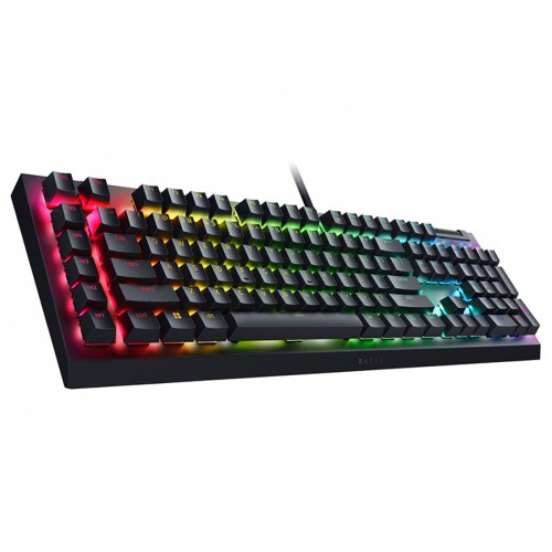 Клавиатура Razer BlackWidow V4 Green Switch механическая черный USB Multimedia for gamer LED (RZ03-04700800-R3R1) кабель 2м