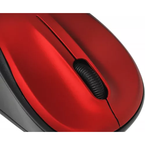 Мышь Оклик 665MW черный/красный оптическая 1600dpi беспров. USB для ноутбука 3but (1025135)