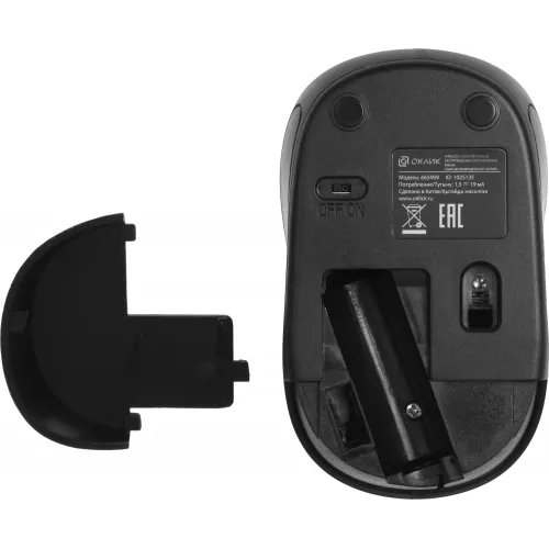 Мышь Оклик 665MW черный/красный оптическая 1600dpi беспров. USB для ноутбука 3but (1025135)