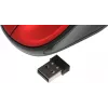 Мышь Оклик 665MW черный/красный оптическая 1600dpi беспров. USB для ноутбука 3but (1025135)