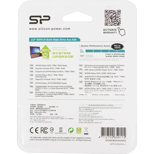 Накопитель SSD Silicon Power SATA-III 256GB SP256GBSS3A55S25 Ace A55 2.5"
