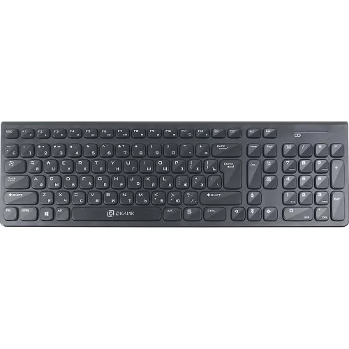 Клавиатура + мышь Оклик 220M клав:черный мышь:черный USB беспроводная slim Multimedia (1062000)