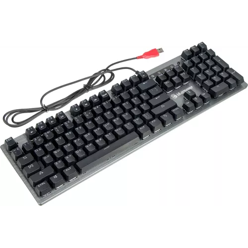 Клавиатура A4Tech B760 механическая серый USB Multimedia for gamer LED (B760 GREY (BLACK SWITCH)) кабель 1.8м