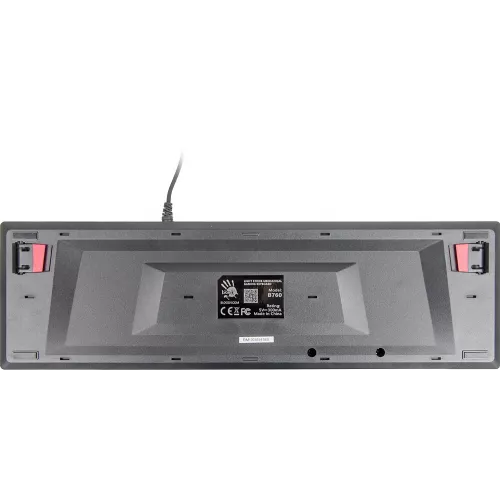 Клавиатура A4Tech B760 механическая серый USB Multimedia for gamer LED (B760 GREY (BLACK SWITCH)) кабель 1.8м