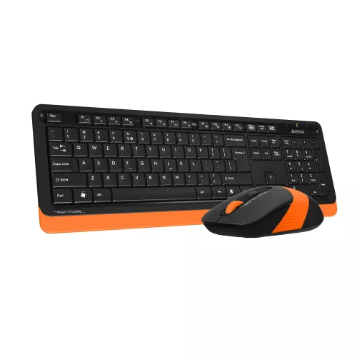 Клавиатура + мышь A4Tech Fstyler FG1010 клав:черный/оранжевый мышь:черный/оранжевый USB беспроводная Multimedia (FG1010 ORANGE)