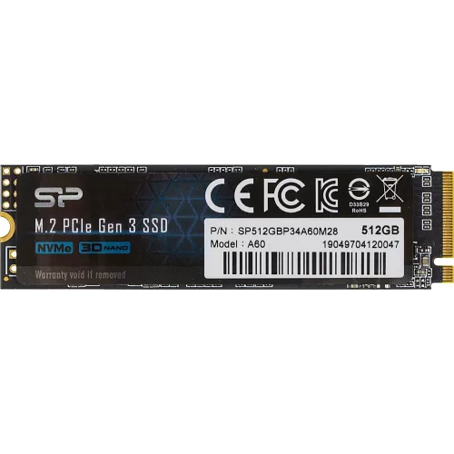 Накопитель SSD Silicon Power PCIe 3.0 x4 512GB SP512GBP34A60M28 M-Series M.2 2280