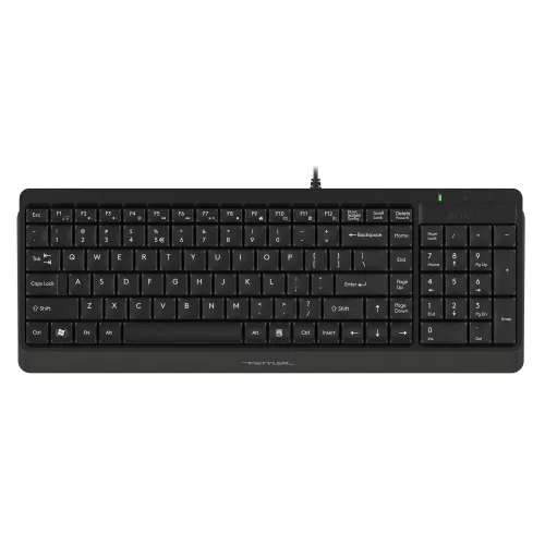Клавиатура A4Tech FK15 черный USB (FK15 BLACK) кабель 1.5м