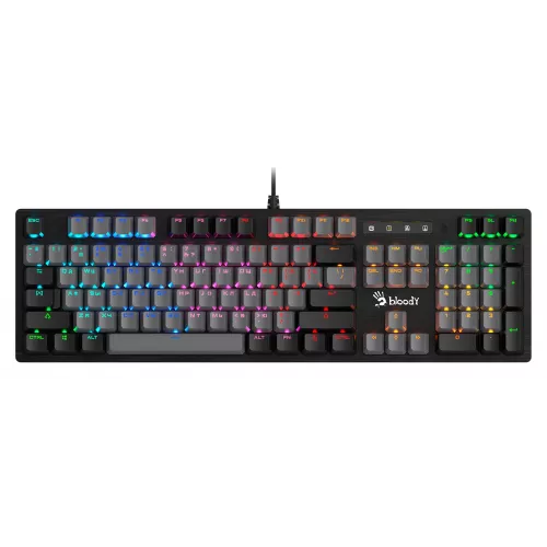 Клавиатура A4Tech B828N черный/серый USB for gamer LED (B828N (GREY+BLACK)) кабель 1.8м