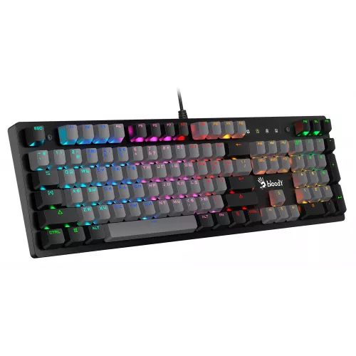 Клавиатура A4Tech B828N черный/серый USB for gamer LED (B828N (GREY+BLACK)) кабель 1.8м