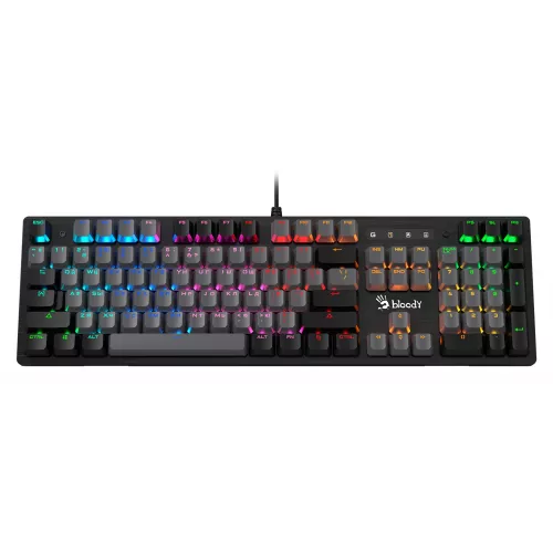 Клавиатура A4Tech B828N черный/серый USB for gamer LED (B828N (GREY+BLACK)) кабель 1.8м