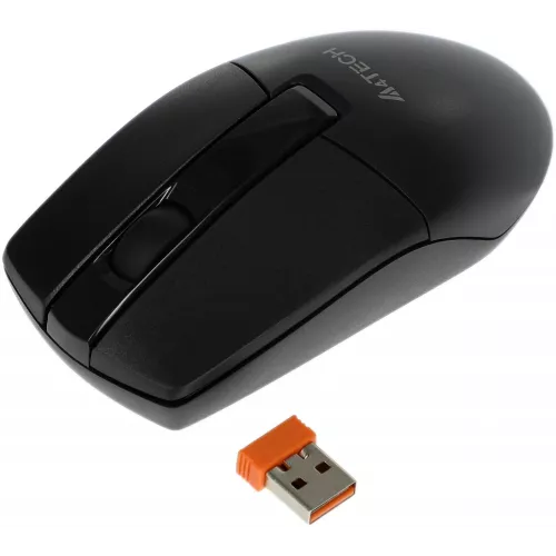 Мышь A4Tech G3-330NS черный оптическая 1200dpi silent беспров. USB 3but
