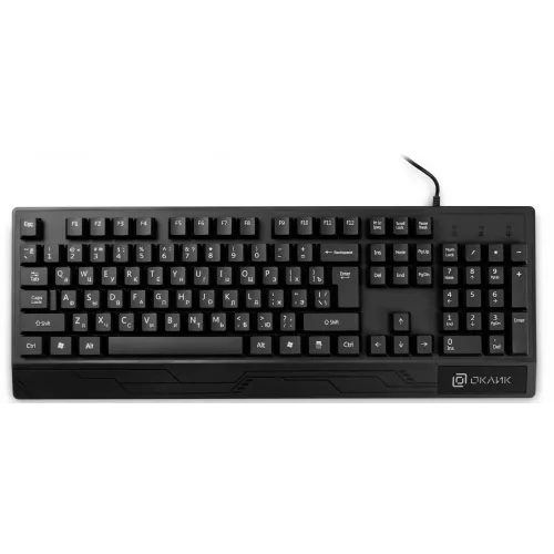 Клавиатура Оклик 115M черный USB (подставка для запястий) (1678098) кабель 1.6м