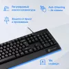 Клавиатура Оклик 115M черный USB (подставка для запястий) (1678098) кабель 1.6м