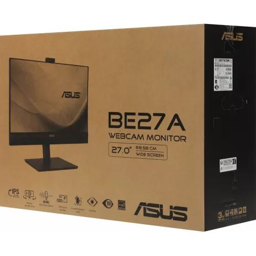 Монитор Asus 27" Business BE27ACSBK черный IPS LED 16:9 HDMI M/M Cam матовая HAS Piv 350cd 178гр/178гр 2560x1440 60Hz DP WQ USB 8.6кг