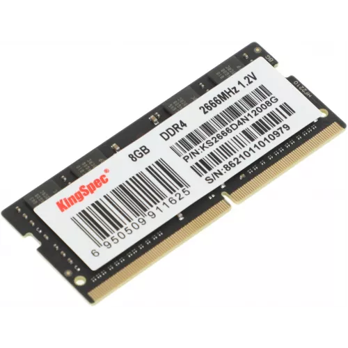 Память DDR4 8GB 2666MHz Kingspec KS2666D4N12008G RTL PC4-21300 CL19 SO-DIMM 260-pin 1.2В single rank Ret