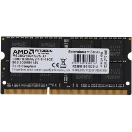 Память DDR3 8Gb 1600MHz AMD R538G1601S2S-U RTL PC3-12800 CL11 SO-DIMM 204-pin 1.5В dual rank Ret