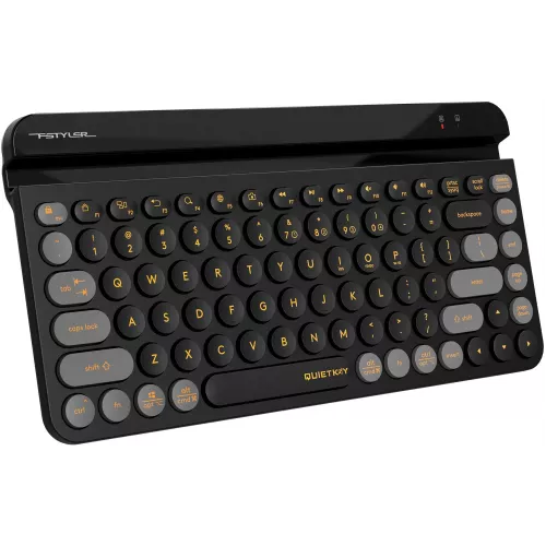 Клавиатура A4Tech FBK30 черный/серый USB беспроводная BT/Radio slim Multimedia (FBK30 BLACKCURRANT)