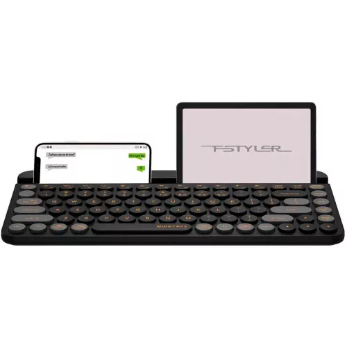 Клавиатура A4Tech FBK30 черный/серый USB беспроводная BT/Radio slim Multimedia (FBK30 BLACKCURRANT)