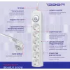Сетевой фильтр Ippon BK-6-EU-1.8-10-W 1.8м (6 розеток) белый (коробка)