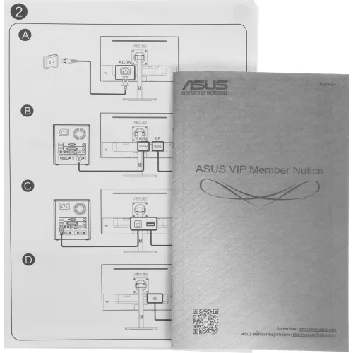 Монитор Asus 27" VA27AQSB черный IPS LED 1ms 16:9 HDMI M/M матовая HAS Piv 350cd 178гр/178гр 2560x1440 75Hz DP 2K USB 6.69кг