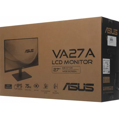 Монитор Asus 27" VA27AQSB черный IPS LED 1ms 16:9 HDMI M/M матовая HAS Piv 350cd 178гр/178гр 2560x1440 75Hz DP 2K USB 6.69кг