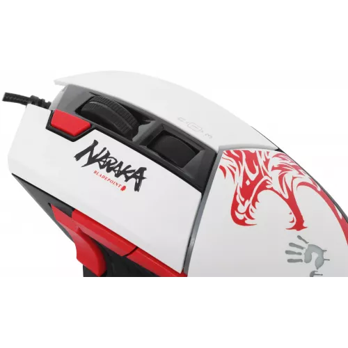 Мышь A4Tech Bloody W95 Max Naraka белый/рисунок оптическая 12000dpi USB 10but