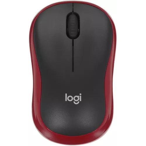 Мышь Logitech M185 черный/красный оптическая 1000dpi беспров. USB для ноутбука 2but (910-002633)