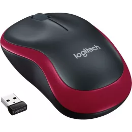 Мышь Logitech M185 черный/красный оптическая 1000dpi беспров. USB для ноутбука 2but (910-002633)