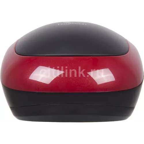 Мышь Logitech M185 черный/красный оптическая 1000dpi беспров. USB для ноутбука 2but (910-002633)