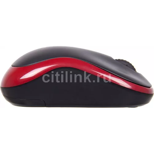 Мышь Logitech M185 черный/красный оптическая 1000dpi беспров. USB для ноутбука 2but (910-002633)