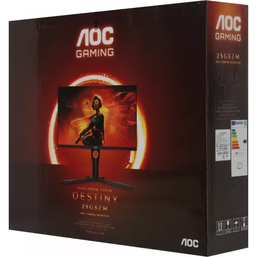 Монитор AOC 24.5" Gaming 25G3ZM черный/красный VA LED 16:9 HDMI матовая HAS Piv 300cd 178гр/178гр 1920x1080 240Hz FreeSync DP FHD 4.24кг