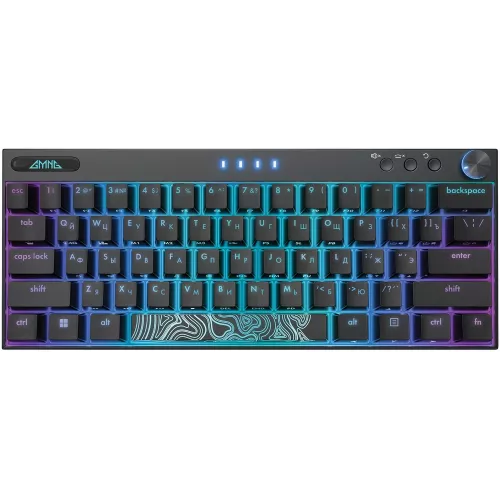 Клавиатура GMNG GG-KB500XW механическая черный USB беспроводная BT/Radio Multimedia for gamer LED (1910516) кабель 1.8м