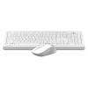 Клавиатура + мышь A4Tech Fstyler FG1010S клав:белый/серый мышь:белый/серый USB беспроводная Multimedia (FG1010S WHITE)
