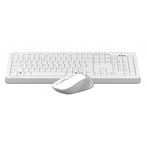Клавиатура + мышь A4Tech Fstyler FG1010S клав:белый/серый мышь:белый/серый USB беспроводная Multimedia (FG1010S WHITE)