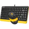 Клавиатура + мышь A4Tech Fstyler F1110 клав:черный/желтый мышь:черный/желтый USB Multimedia (F1110 BUMBLEBEE)