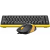 Клавиатура + мышь A4Tech Fstyler F1110 клав:черный/желтый мышь:черный/желтый USB Multimedia (F1110 BUMBLEBEE)