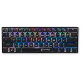Клавиатура Оклик K763W механическая черный USB беспроводная BT/Radio Multimedia for gamer LED (1920548) кабель 1.5м