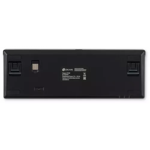 Клавиатура Оклик K763W механическая черный USB беспроводная BT/Radio Multimedia for gamer LED (1920548) кабель 1.5м
